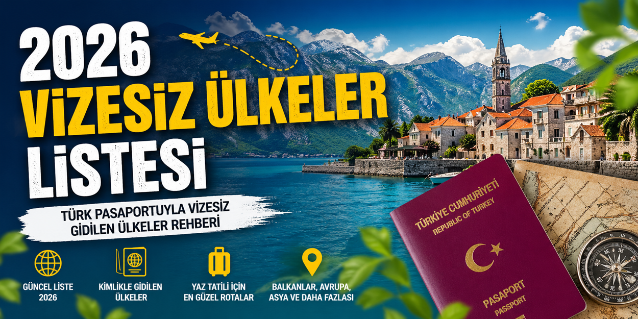 2026 vizesiz ülkeler listesi ve Türk pasaportuyla vizesiz gidilen ülkeler